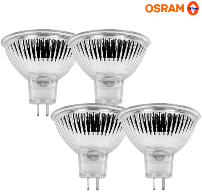 오스람 MR16 할로겐 전구 50W, 전구색, 4개
