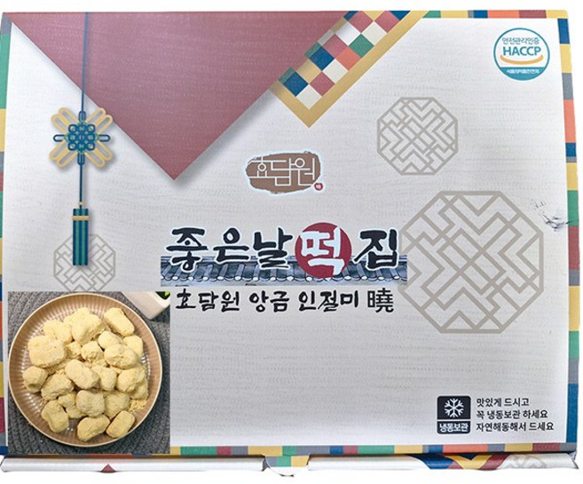 효담원 옛날인절미 굳지않는떡 국내산쌀 아침식사 선물용, 900g, 3박스