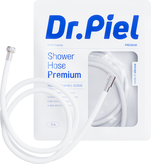 닥터피엘 에코 샤워호스 프리미엄, 화이트, 2m