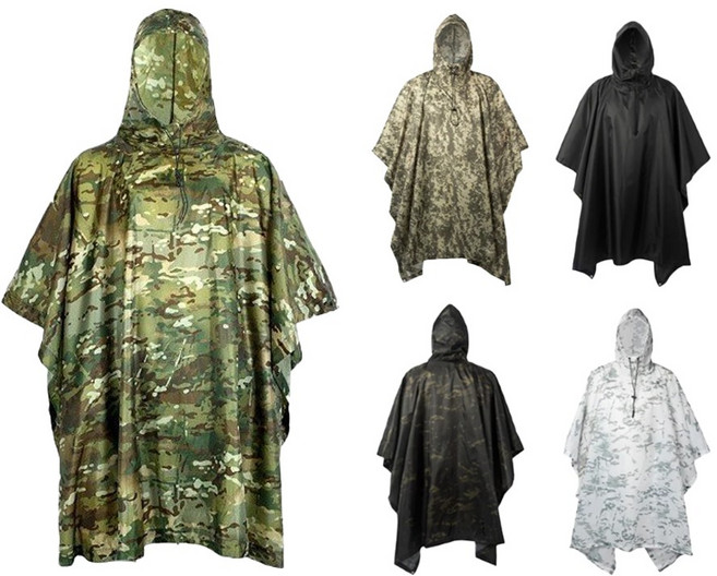 밀리터리 전술 초강력 방수 판초라이너 겨울우비 다기능 비옷 군인우비 등산 캠핑비옷, 2.멀티캠, 1개