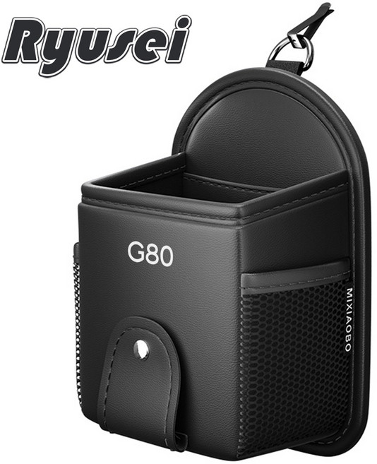 Ryusei 자동차 수납포켓 제네시스 호환 차량용 송풍구 주머니 다용도 카드포켓 썬글라스 수납함 G80 GV70 GV80 각인 R091, G80-black, 1개