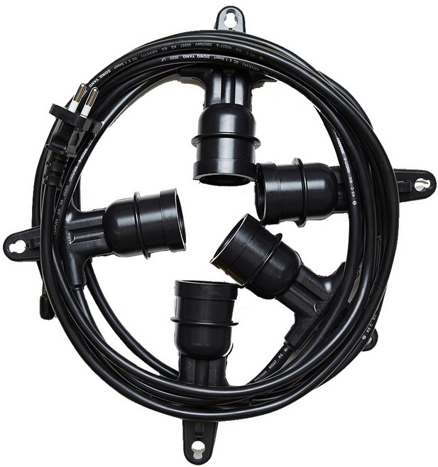 스트링월드 줄조명 전등선 파티라이트 야외조명 오징어등 줄전구 캠핑 조명 블랙 5M/10M/15M, 1개