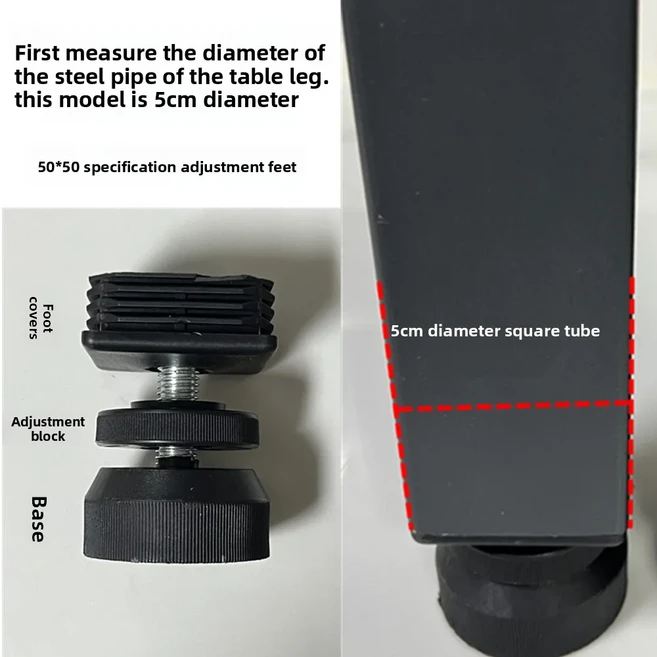 탁구대 액세서리 높이 조절 가능 받침대 탁구대 다리 패드 베이스 높이 조절기 dhs 더블피쉬용, 02   50 50mm -1pcs