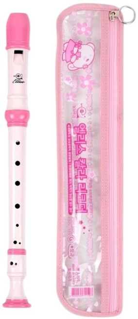 어린이 초등학생 엘리스 소프라노 저먼식 리코더, 핑크, 1개