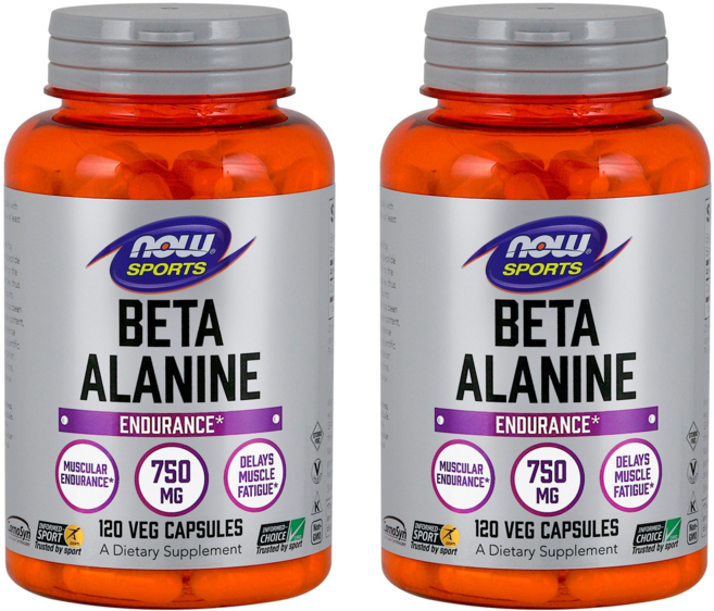 나우푸드 베타 알라닌 750mg 베지 캡슐, 120정, 2개