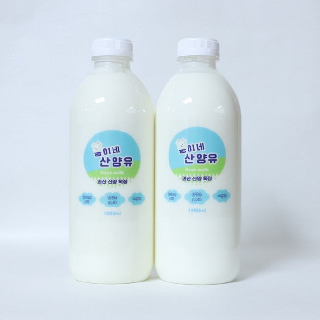 국내산 산양유 100% 산양우유 웅이네농장 산양유단백질, 1L, 2개