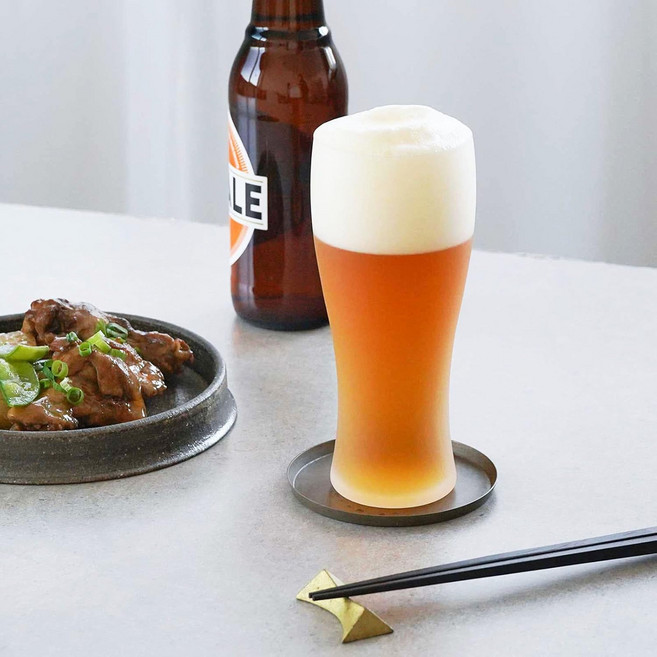 도요사사키 아와다치 불투명 거품 맥주잔 360ml, 1개