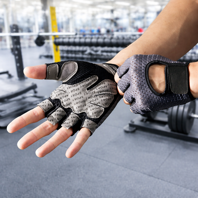 벨로르 손바닥보호 헬스 장갑, 1개, 블랙