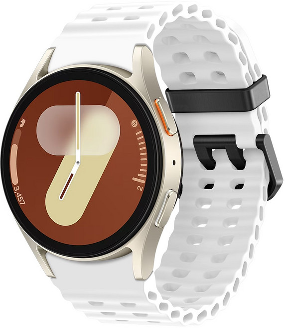 갤럭시워치 7 호환 6 5 4 마린 무늬 클래식 스트랩 방수성 스포츠 밴드 40mm 44mm 45mm 43mm 47mm 42mm 46mm, 화이트