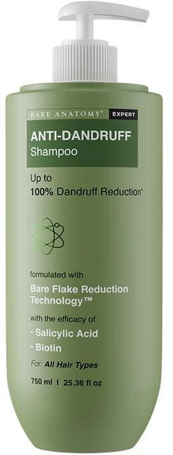 Bare Anatomy Expert 비듬 방지 샴푸 | 최대 100% 감소 지성 두피 및 건조한 각질을 제거합니다 722.9g(25.5온스), 1, 750ml - 쿠팡
