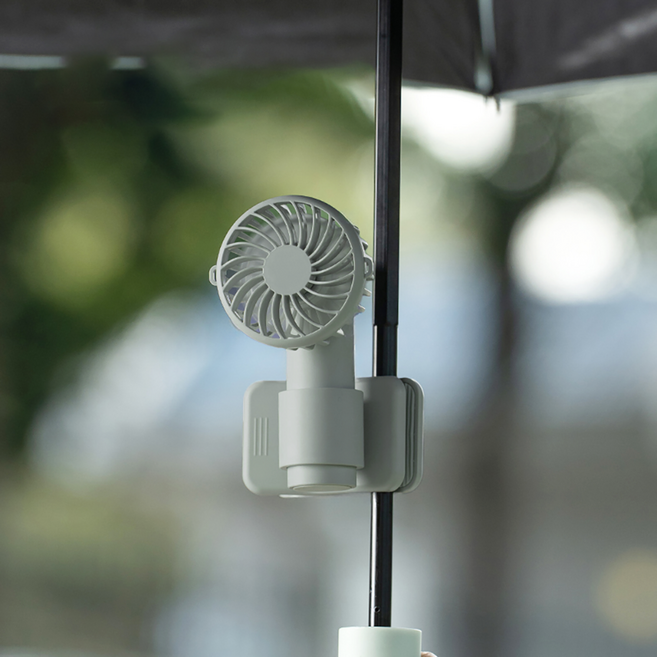 다기능 3가지모드 클립형 미니 휴대용 선풍기, 그린