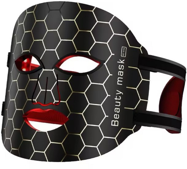 LED마스크 스킨케어 마스크시트 미용마스크 가정용 페이스컬러 LED 분광기피부 관리 장치, 블랙, 마스크팩 미용 마스크