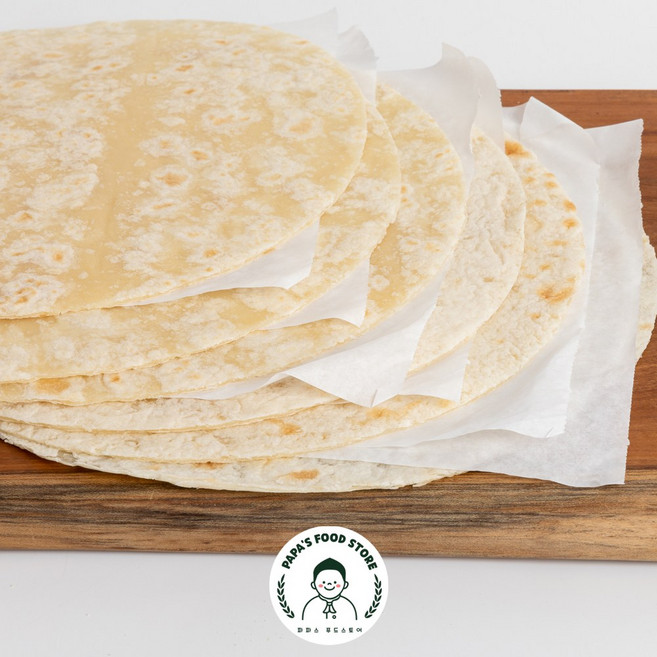 [15장X4봉] 파파스푸드 씬도우 10인치 냉동피자도우 초벌구이