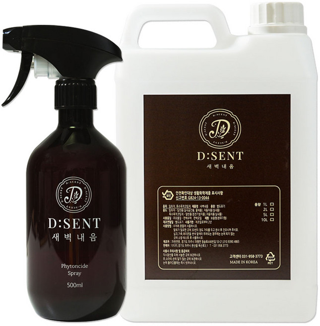 새벽내음 던센트 잎편백수 천연 피톤치드 원액, 1개, 2L