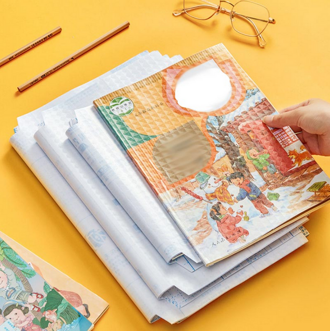 뚱보 붙이는 책커버 대/중/소 보호 스티커, 10매, 대형 북커버