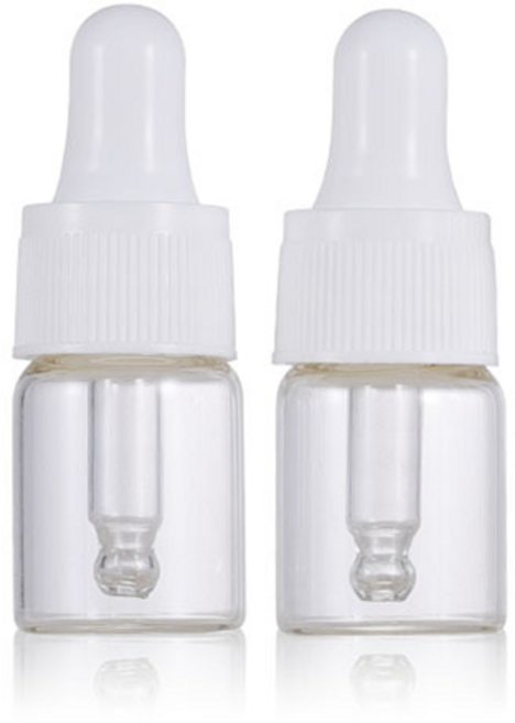 다올마켓 스포이드 공병 5ml 화장품공병 흰색캡 투명 유리 공병 - 에센스 오일 디퓨저 공병, 1개