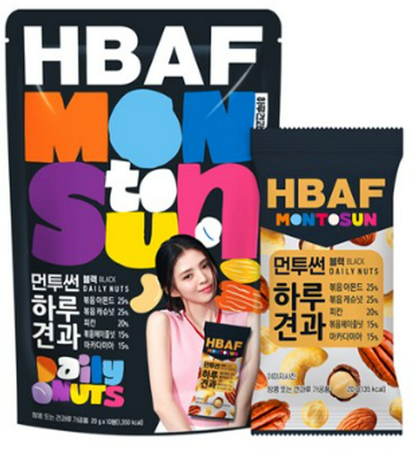 바프 먼투썬 하루견과 블랙(20gx10개), 200g, 1개