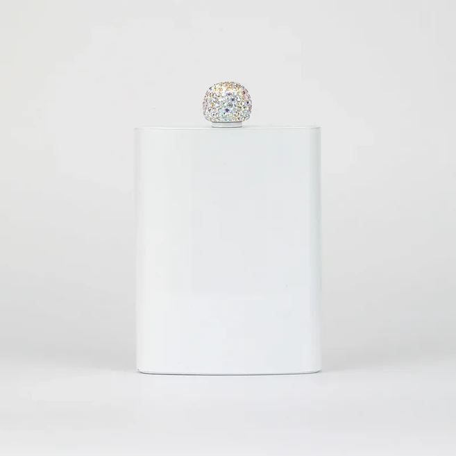 힙 플라스크 세트 위스키 보드카 와인 냄비 알코올 야외용 필터 화이트, 06 8oz