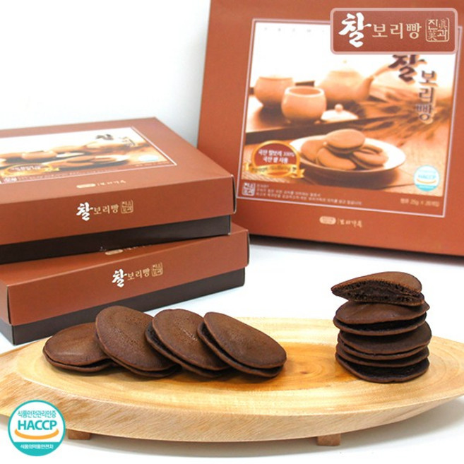 [보리가득] 국내산찰보리초코 초코찰보리빵 선물세트(18개입), 18개, 30g