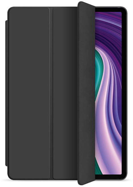 聯想智能休眠三折皮套 適用 Lenovo Tab 小新Pad 11.5吋 M11 P11 M10, 黑色,聯想 Tab M11（11吋）, 1個