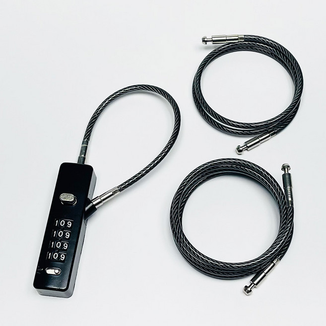 파크라이프 3 in 1 멀티 케이블 4단 자물쇠 유럽여행 캐리어 자전거 3종 와이어