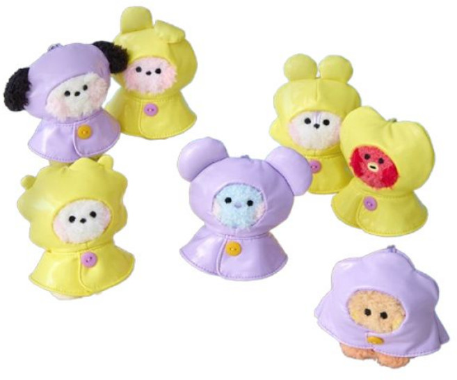 (정품) BT21 미니 미니니 레이니데이 인형 키링