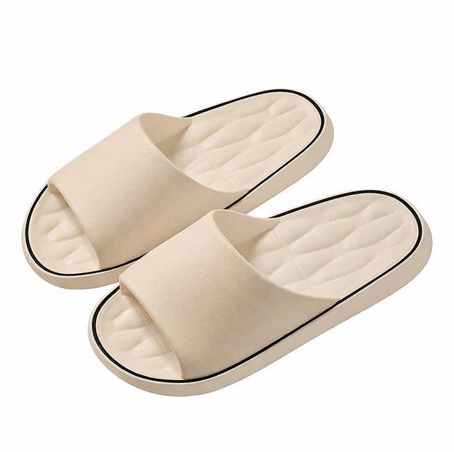 제이지 푹신한 남녀공용 실내 거실 층간소음 슬리퍼, 1개, 베이지