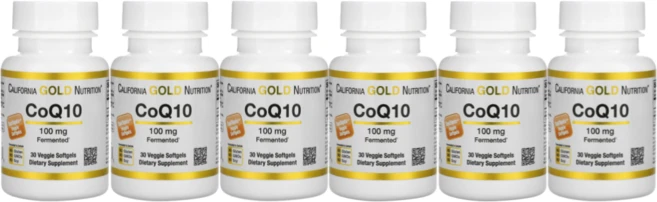 캘리포니아 골드 CoQ10 100mg 베지 softgel veggie 코엔자임 항산비건, 30정, 6개 - 쿠팡