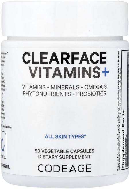 건강챙기세요 Codeage ClearFace Vitamins+ 베지 캡슐 90정 백살까지오래오래, CodeageClearFaceVitamins베지캡슐90, 1개 - 쿠팡