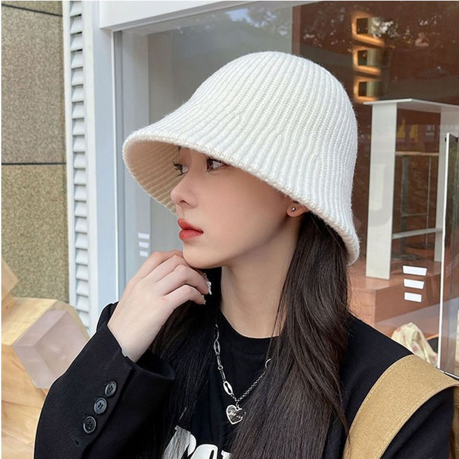 가을 겨울 니트 벙거지 모자 버킷햇
