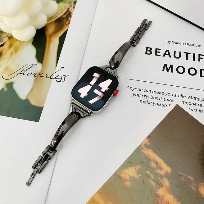 애플워치 호환 여성용 SE 팔찌 메탈 시리즈 49mm 울트라 밴드