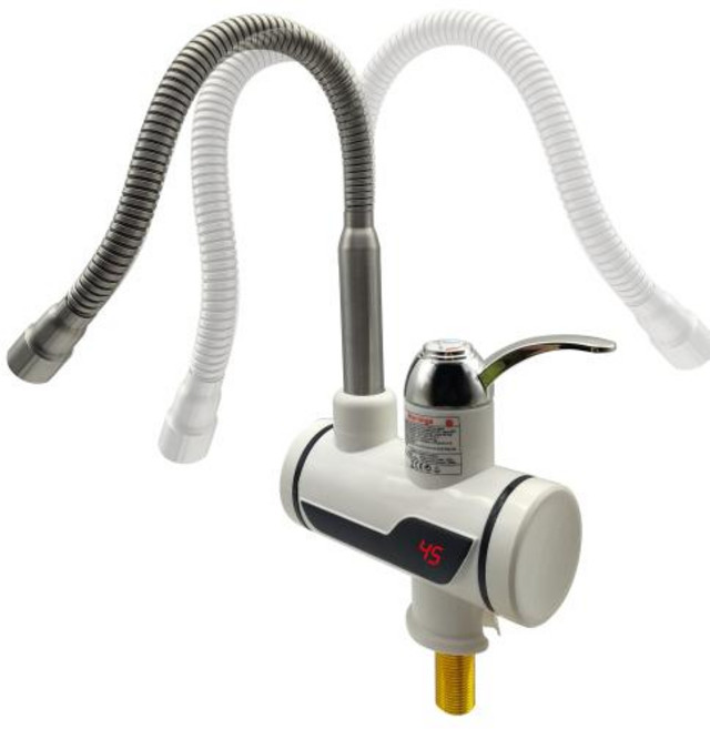 인스턴트 온수기 수도꼭지 Tankless 히터 주방 온수 탭 욕실 난방 전기 220v 스테인레스 스틸 쉘, 5) SoftPipe - 미국
