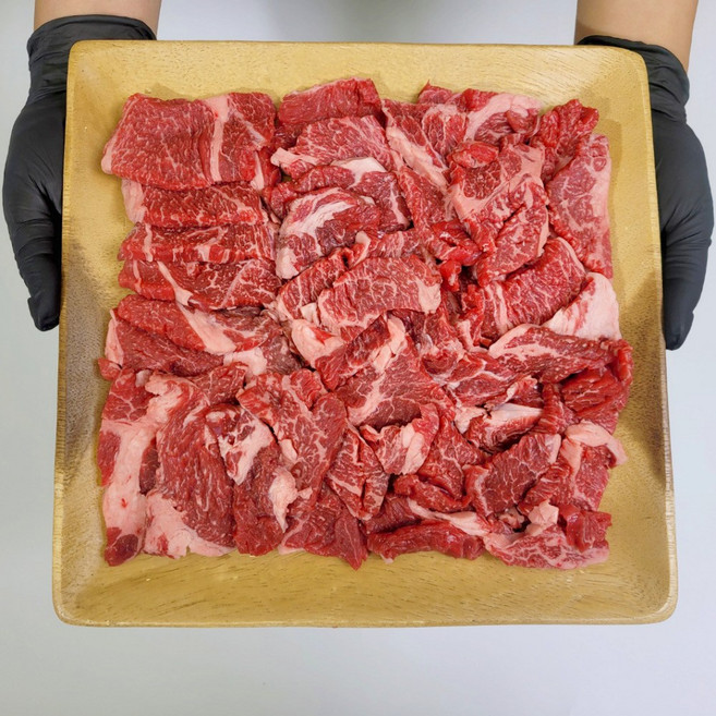 1++한우 막구이세트 500g 투쁠 구이용 한우 로스, 1세트