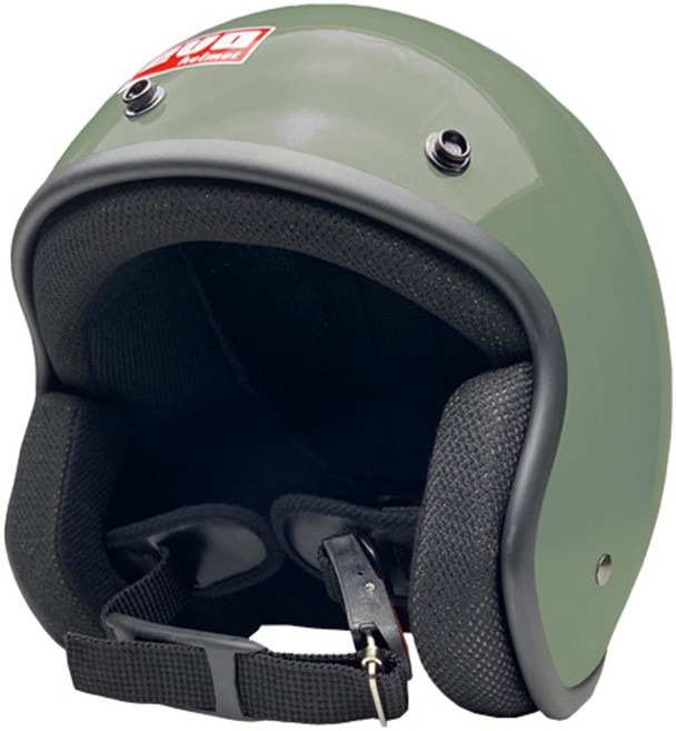 iMini 經典復古摩托車安全帽, 乳綠