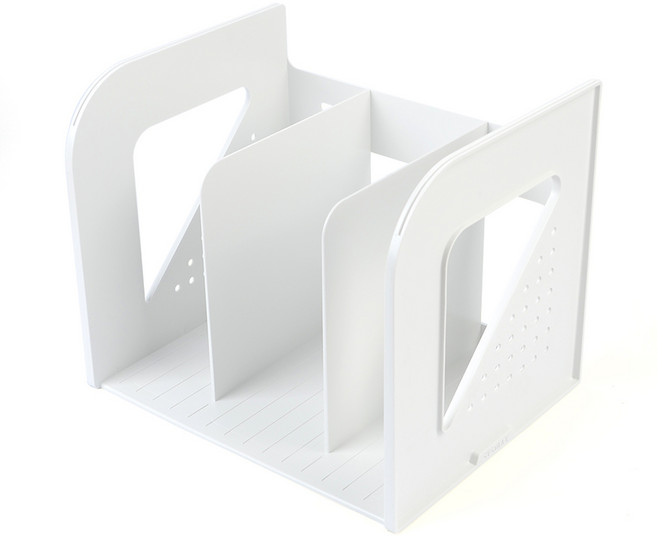 시스맥스 책상 책꽂이 정리함 사무실 서류 꽂이 파일 보관 서랍책꽂이, 올리오 책꽂이 3단 - 화이트, 색상:올리오책꽂이3단_화이트