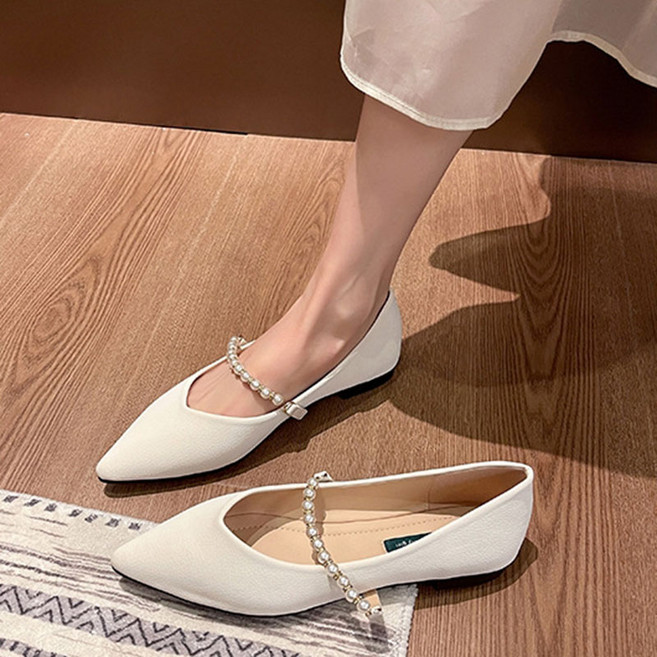 LIZANGZANG 여성여름단화 발볼넓은여성구두 빅사이즈플랫슈즈 펌프스 웨딩구두 새틴구두