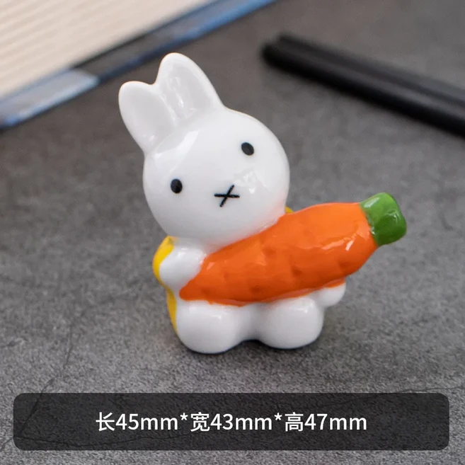 미피 토끼 세라믹 접시 애니메이션 귀여운 만화 크리 에이 티브 간단한 토스트 모양 카와이 야채 접시 피크, 05 Miffy-E