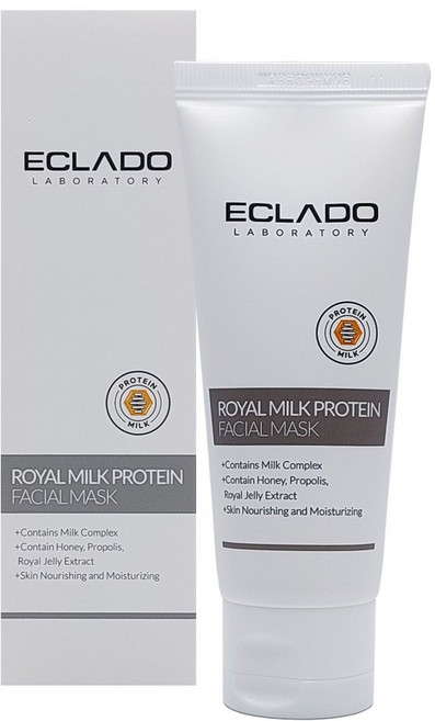 [정품]에끌라두 로얄 밀크 단백질 페이셜 마스크팩 70g 산양유 로얄젤리 단백질팩 필오프팩 우유팩 쫀쫀팩 영양팩 ECLADO ROYAL MILK PROTEIN FACIAL MASK, 1개, 1개입