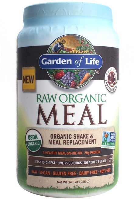 Garden of Life Raw小麥奶昔粉 巧克力可可風味, 986g, 1罐