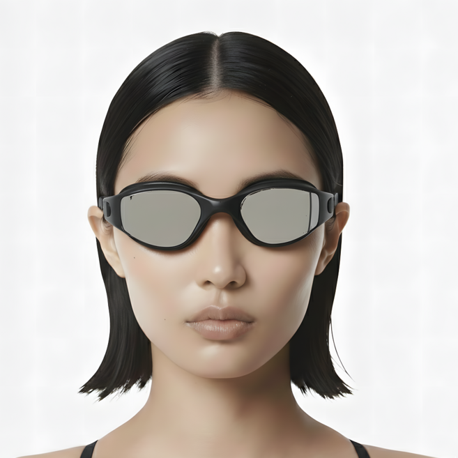 탁 트인 시야 자국없는 물안경 클리어뷰 프리즘 수경, 1개, 프리즘 미러블랙