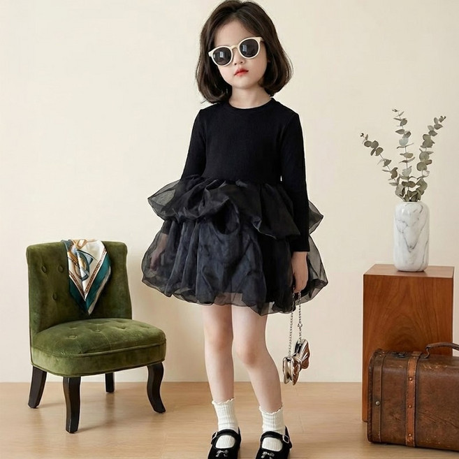 모모토리 자체제작 여아 유아 아동 캉캉 발레리나 샤 튜튜 원피스 등원룩 생일 파티복