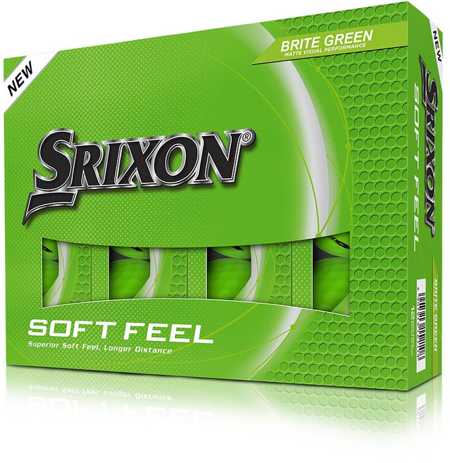 스릭슨 소프트 필 브라이트 무광 골프공 정품 2피스 43mm, 그린, 12개입, 1개