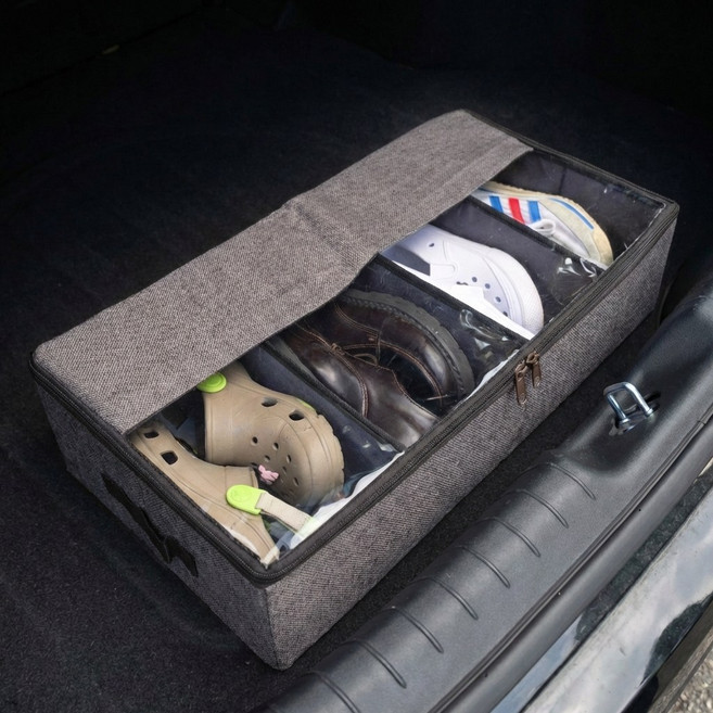 차량용 신발장 트렁크 신발보관함 수납 정리함 소소한틈, 그레이