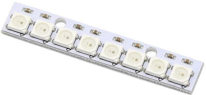 스틱 8 채널 WS2812 5050 RGB LED 조명 내장 풀 컬러 구동 개발 보드 전자 부품 액세서리 소스, white