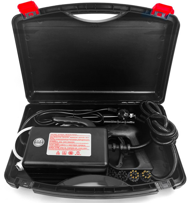 MS INTERNATIONAL 핸드 스팀 청소기 핸디 고압 스팀기 세척기 분사 살균기 블랙연속분사기(수납함), 블랙조절가능분사기(수납함), 블랙