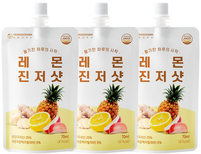 [연두팜] 레몬진저샷, 1개, 70ml