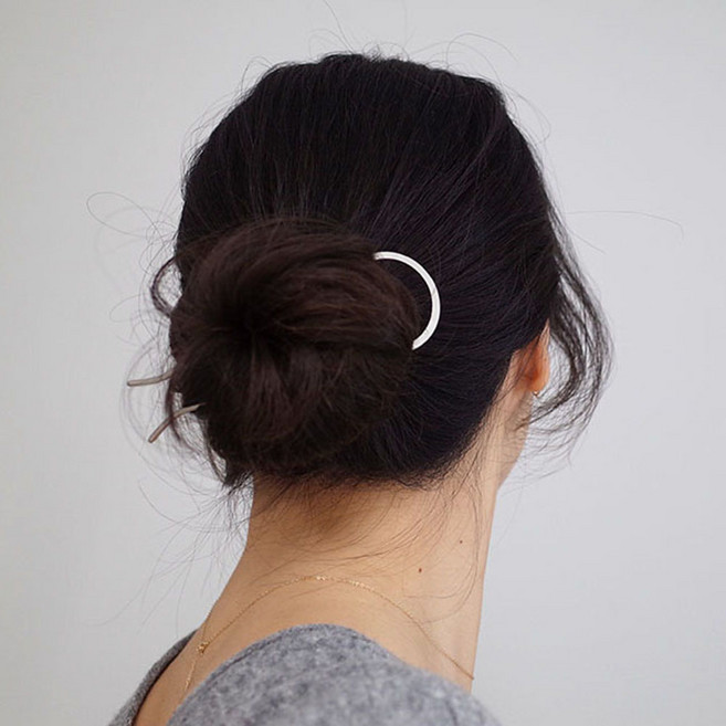 무광 메탈 데일리 심플 비녀 머리핀