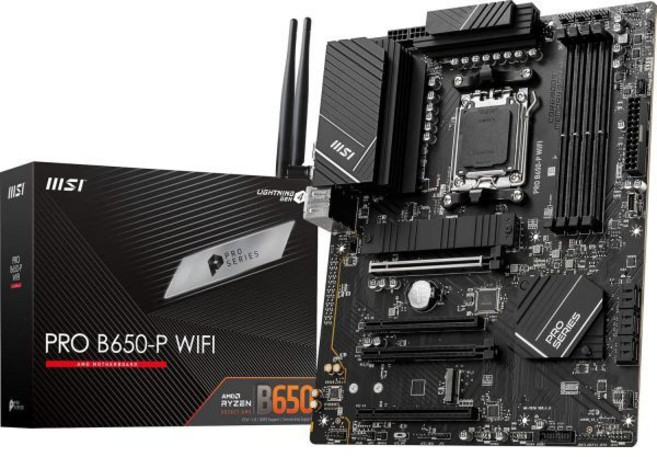 MSI MAG B650 토마호크 WiFi 게이밍 마더보드AMD Ryzen 900080007000 시리즈 프로세서 AM5 DDR5 PCIe 4.0 M.2 SATA 6Gbs USB, ATX_PRO B650-P WIFI, 1개