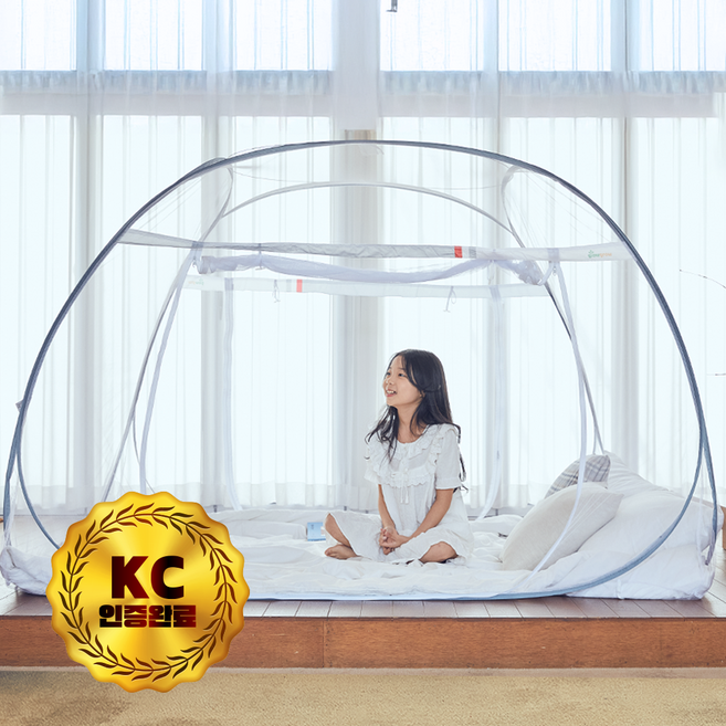 지오머스 모기장 침대 원터치 텐트 모기장, 양문형