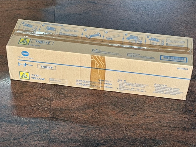 金儀Konica Minolta bizhub C451 C550 C65 353 彩色影印機, (黃色Y) 單入原廠碳粉TN611Y, 1個